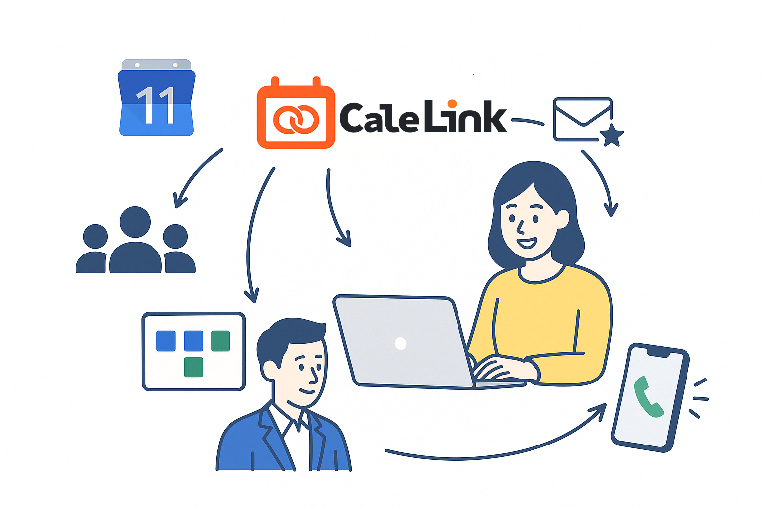 CaleLink紹介イラスト